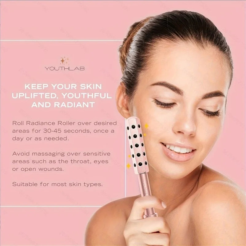 Germanlum Beauty Wand - Faclal Lifting And Massage Roller Massager - Non ElectricQuartz Stone Faclal Massage Tool,-Friendly