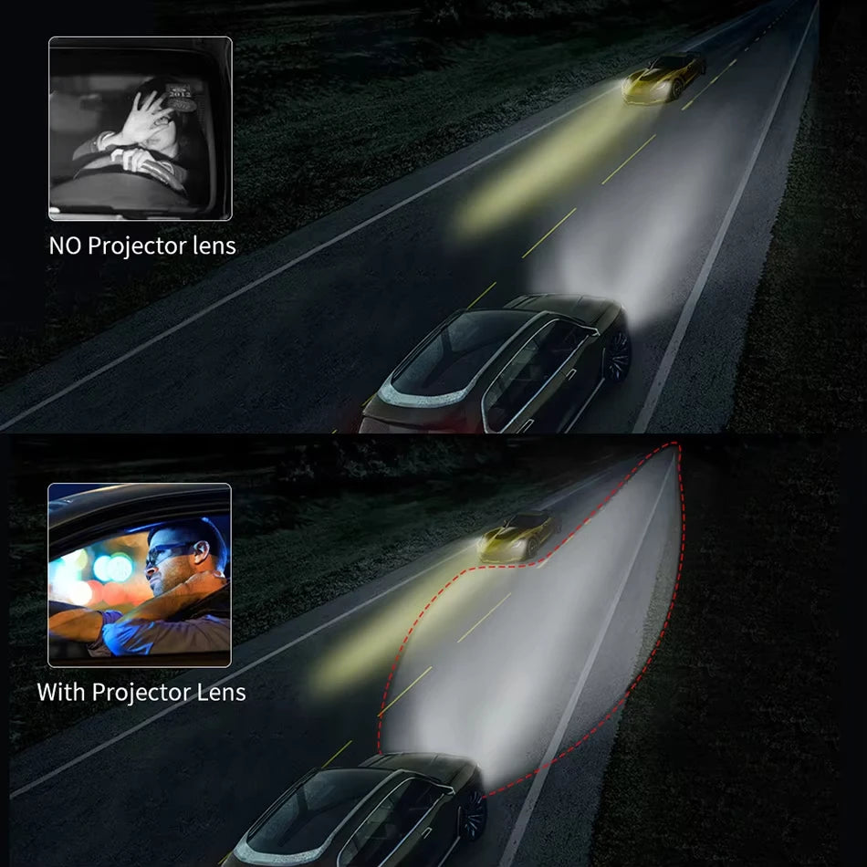 AILEO 2PCS 2.5 Inch HID Projector Lens Headlight Projector Lens 6000K White Light 12V LHD RHD Retrofit Car Headlamp Lens