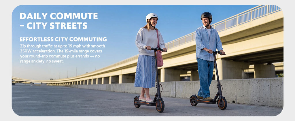 Electric scooters for adults, 8.5" Tire, Max 19 Miles and 19 Mph, 550W Foldable E Scooter with Side Light & APP