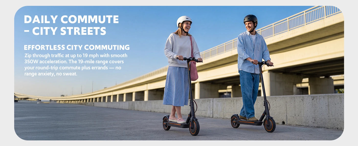 Electric scooters for adults, 8.5" Tire, Max 19 Miles and 19 Mph, 550W Foldable E Scooter with Side Light & APP
