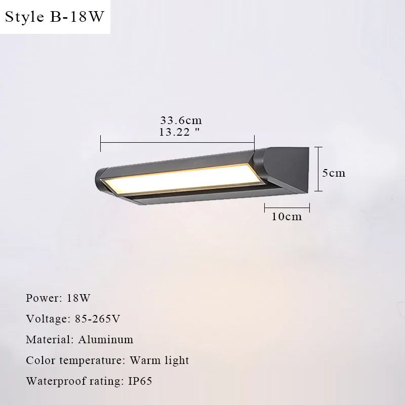 Outdoor Wall Light LED 350Adjustable Angle Waterproof Wall Lamp Aluminium Garden Porch Home Balcony Home Decor Lighting