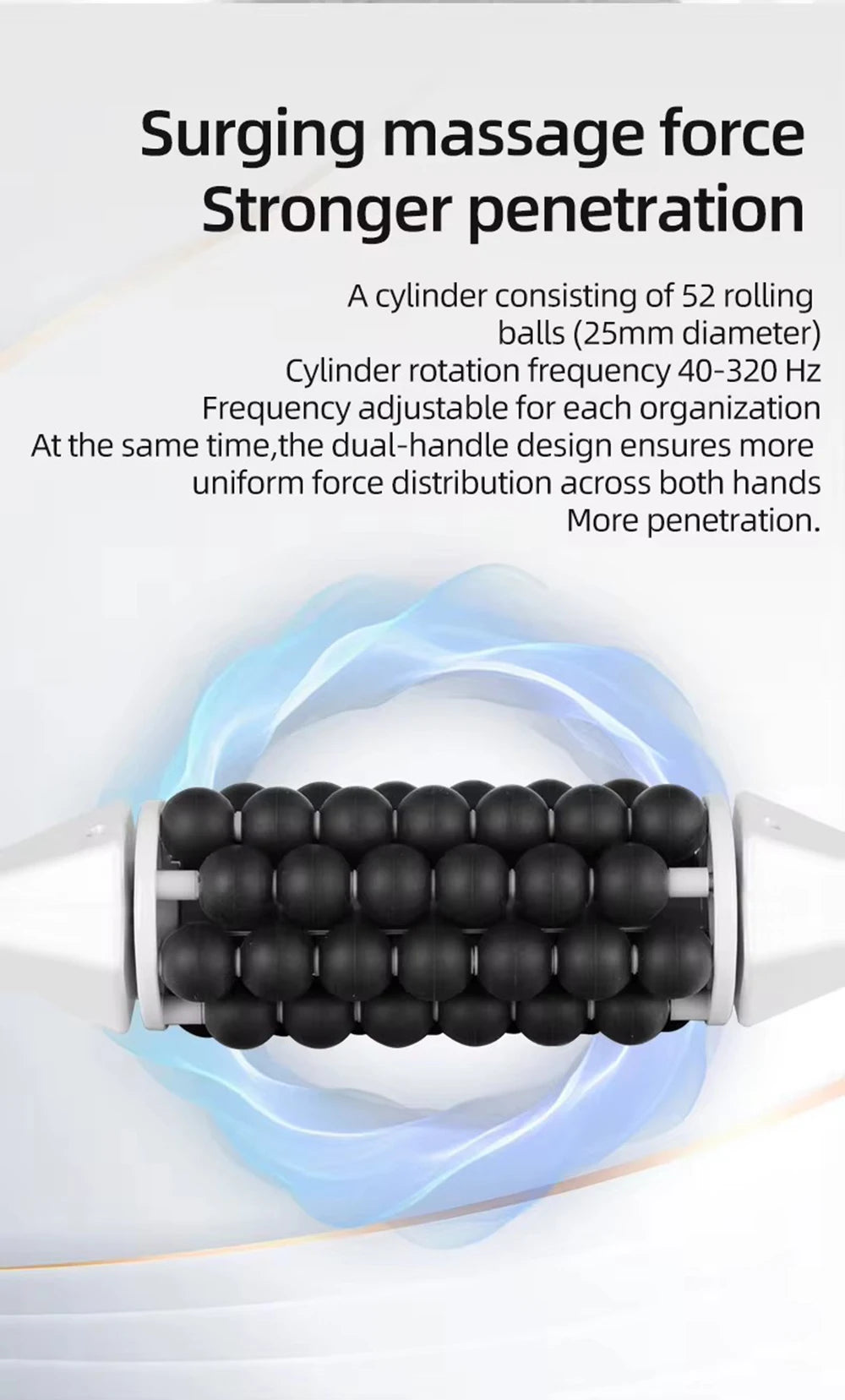 70W Electric Roller for Muscle Body Relaxing High Frequency Rolling Massage Rechargeable Body Shapping Slimming Machine