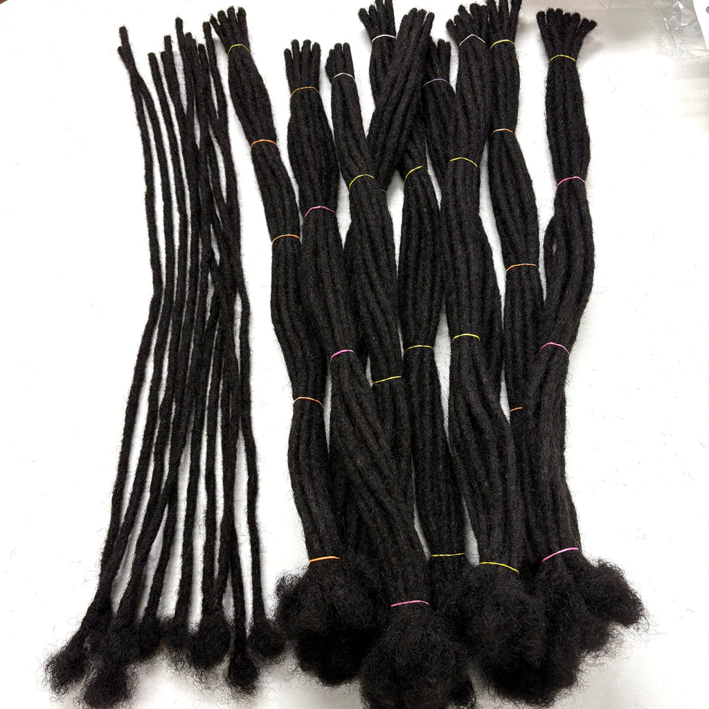 6-20inch 0.6cm Regular Loc Extension Human Hair 50 Strands Full Handmade 100% Human Hair Loc Dreadlock Extension for Men Women