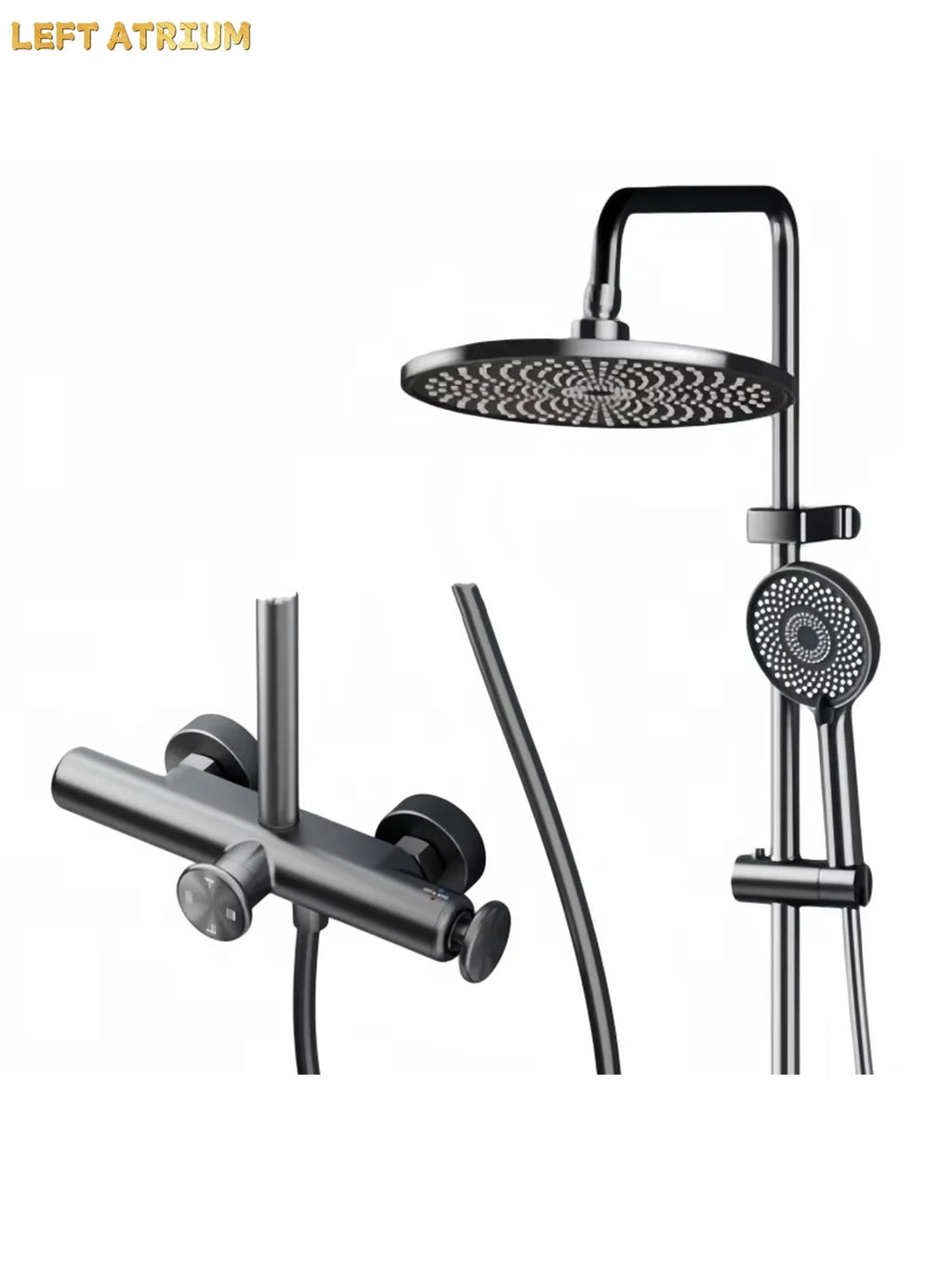 Four Outlet Shower Set Bathroom Luxury Shower System Hot Cold Mixer Valve Shower Faucet Full Set Bathtub Tap Shower Head