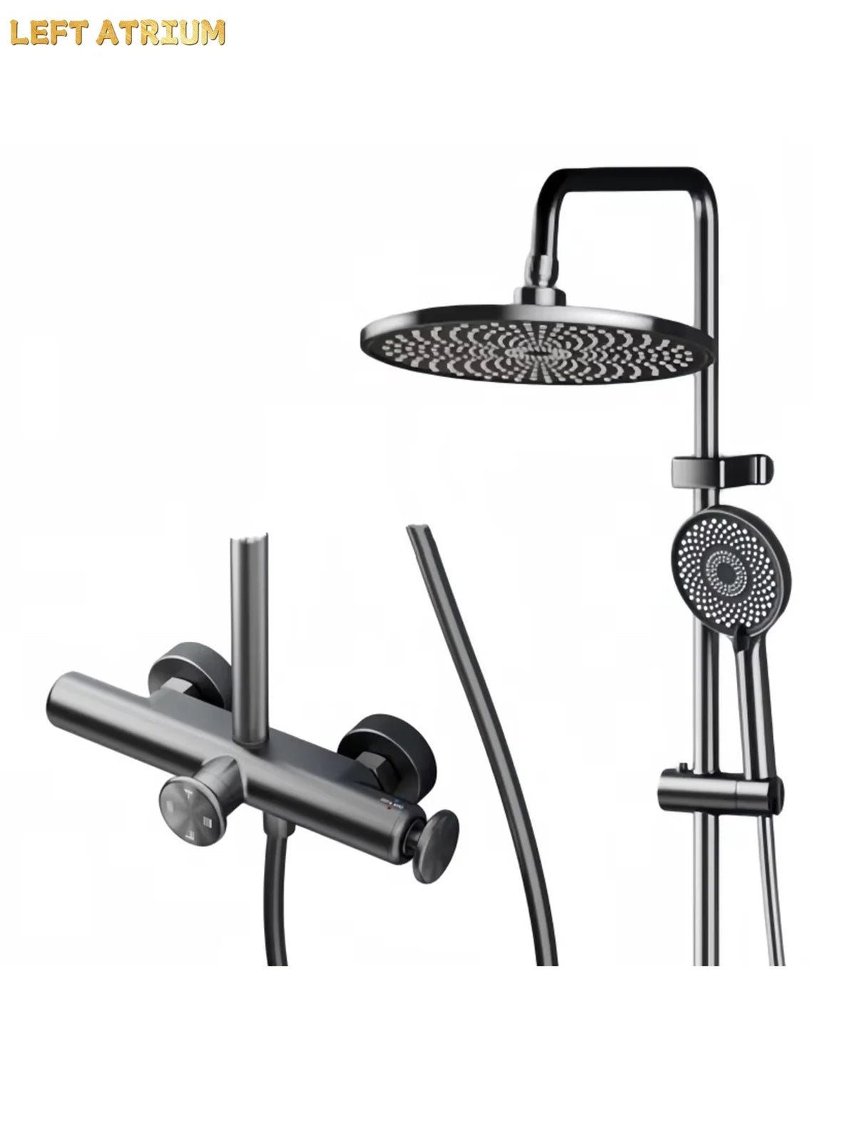 Four Outlet Shower Set Bathroom Luxury Shower System Hot Cold Mixer Valve Shower Faucet Full Set Bathtub Tap Shower Head