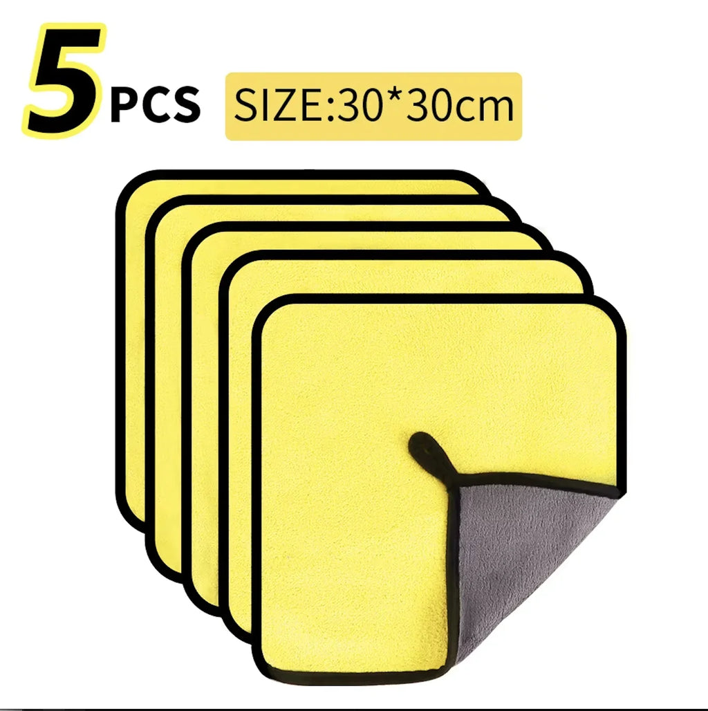 3/5/10Pcs Car Wash Microfiber Towel 30*30CM / 30*60cm Car Cleaning Drying Cloth  Care Cloth Car Wash Towel  Kitchen Towel