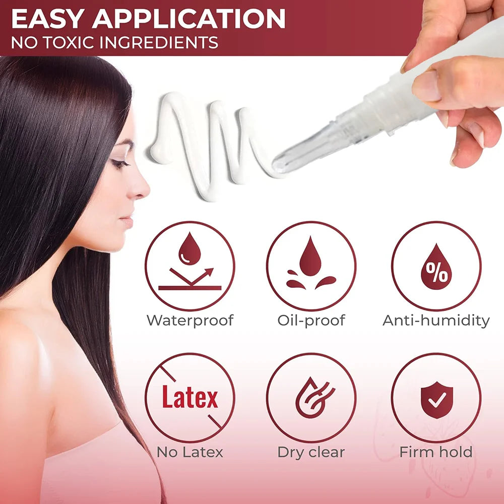 5/38ml Wig Glue Waterproof Lace Glue Strong Hold Front Lace Wig Glue Private Label Wig Accessories for Frontal Closure Toupee