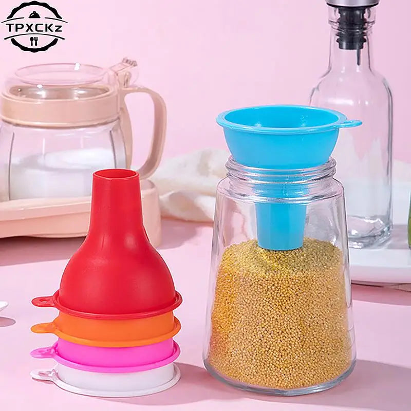 Silicone Wide-mouth Funnel Milk Powder Bean Funnel Large-caliber Multi-function Wine Leak Oil Leak Kitchen Gadgets Accessories