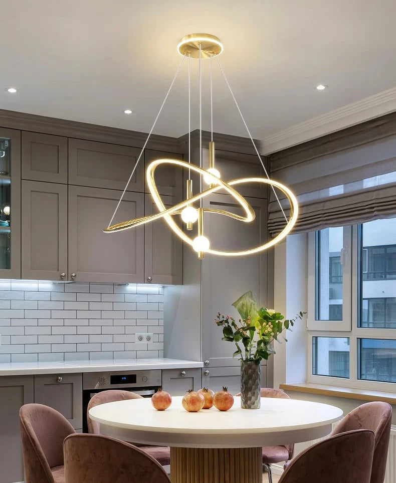 Modern Home Decor LED Pendant Light For Living Room Dining Room Indoor Lighting Dimmable With Remote Control