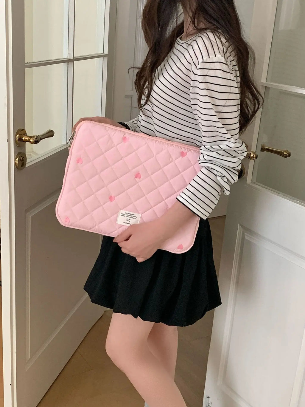 Cute Print Love Embroidery Laptop Bag 11 13.3 14 15 15.6 16 Inch Computer Bag Protection Case Laptop Sleeve Computer Case Bag