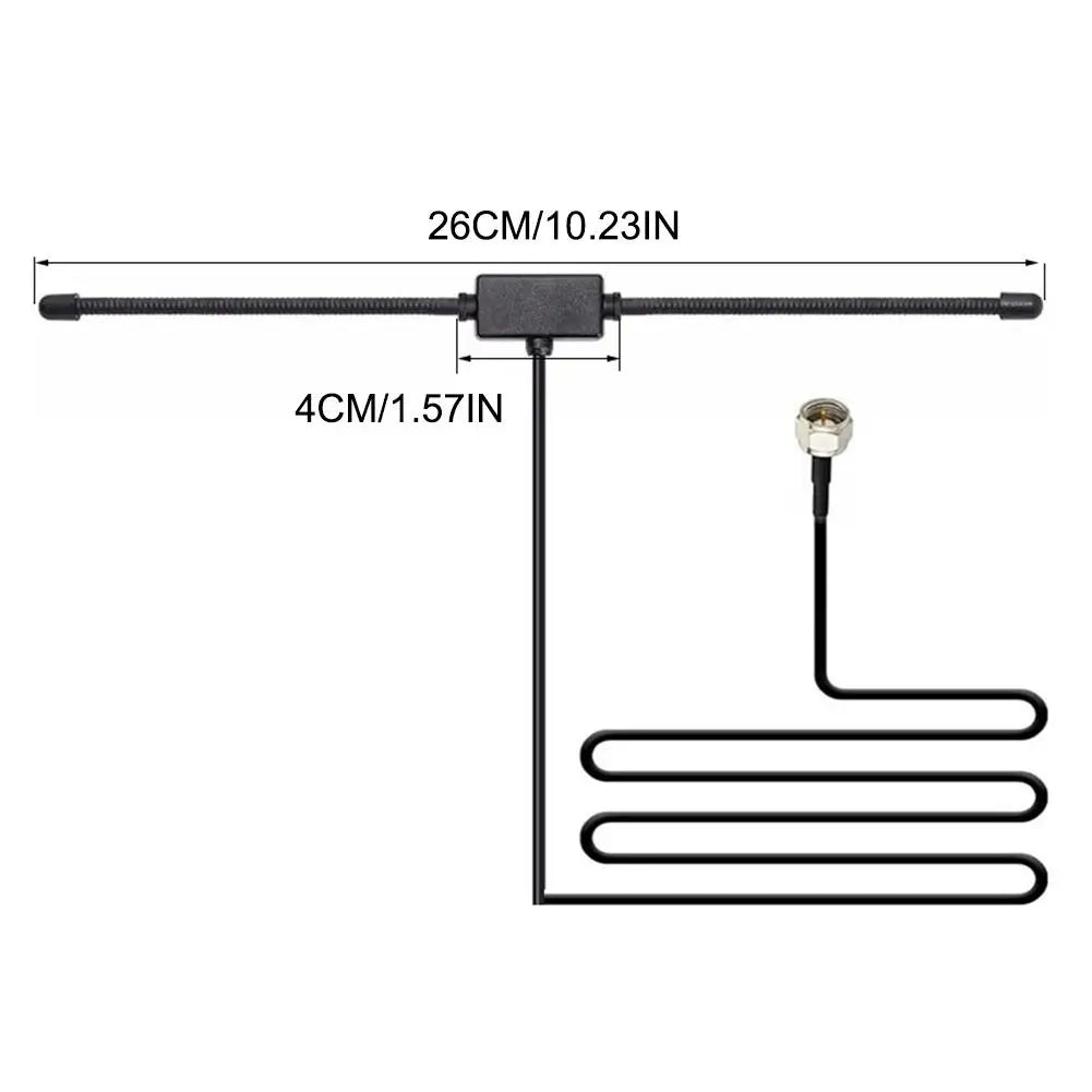 Fm Dipole Antenna for Stereo Receiver 75ω Car Fm Tv Radio Station F Female to Tv3.5 Mono Fm Antenna A1m1