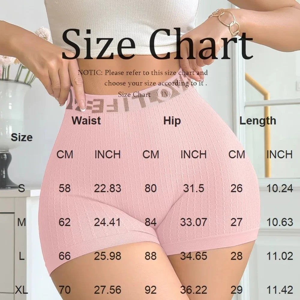 Multiple Sizes High Waisted Yoga Briefs Ribbed Soft Boxer Shorts Breathable Seamless Short Underwear Daily Wear