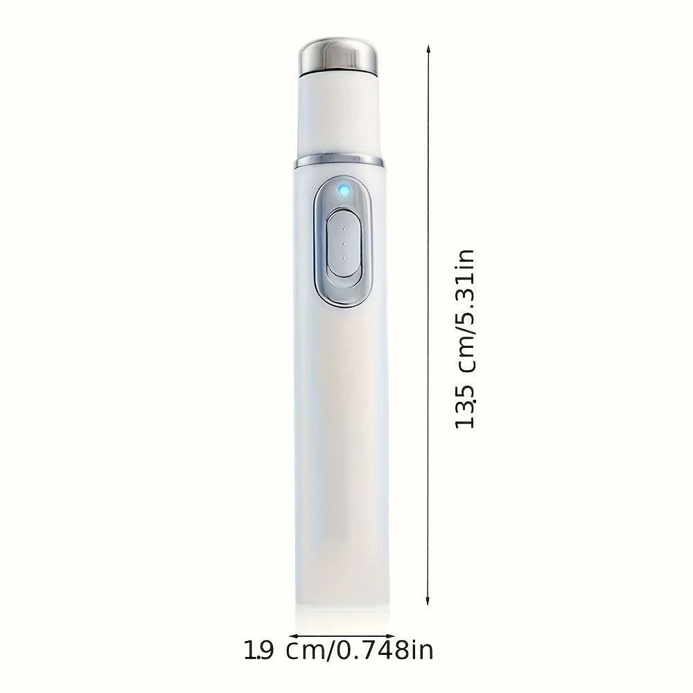 White Blue Light Battery Powered Face Eye Massage Portable Facial Beauty Care Pen Home Beauty Tools
