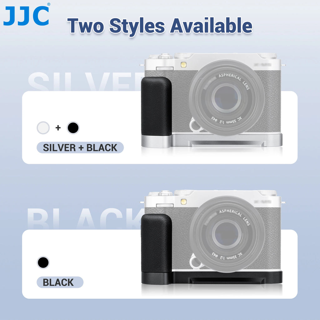 JJC X-M5 L-Shape Metal Hand Grip Handgrip for Fufilm Film X-M5 XM5 Camera With Arca Swiss Quick Release Plate Silicone Handgrip
