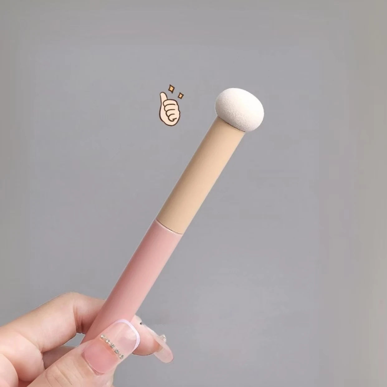 3 High-Quality Makeup Brushes: Mushroom Head Sponge Concealer Brush, Foundation Brush, Lipstick Lip Brush, Makeup Tools