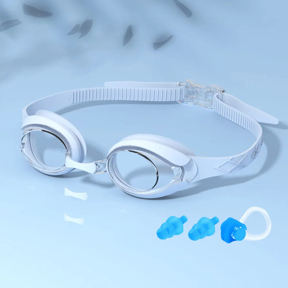 Kids Swimming Goggles Waterproof Swim Eyewear Glasses Anti-fog&Leak Girls Boys Youth Quick Adjustable Strap Age 3-14 Years Old