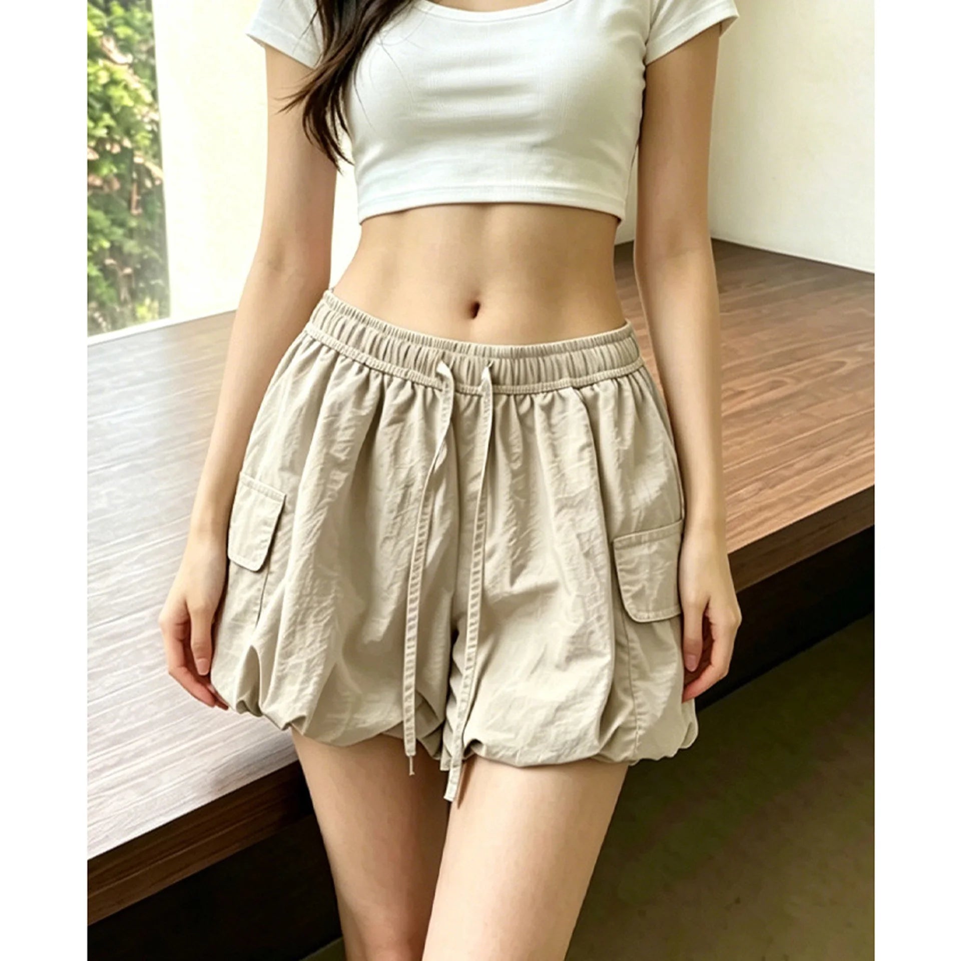 Bubble Puff Pant Dress Mini Skirt Cute Sexy Dress Y2K Streetwear 2026 Women Summer Clothes High Waist Short Pleated Mini Pants