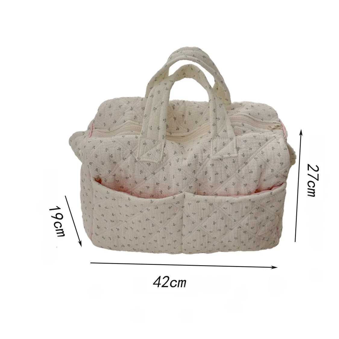 YT style fresh and sweet ins floral travel bag, new large-capacity handbag, student commuter tote bag