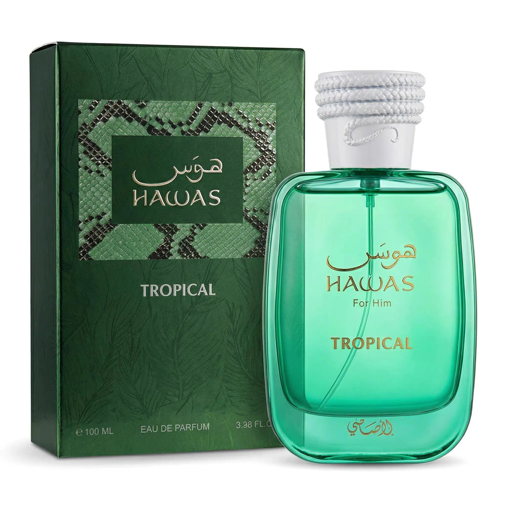 Hawas Tropical Men's Perfume 3.38oz Zesty Citrus And Coconut Aroma Clean And Invigorating Masculine Sce.n.t