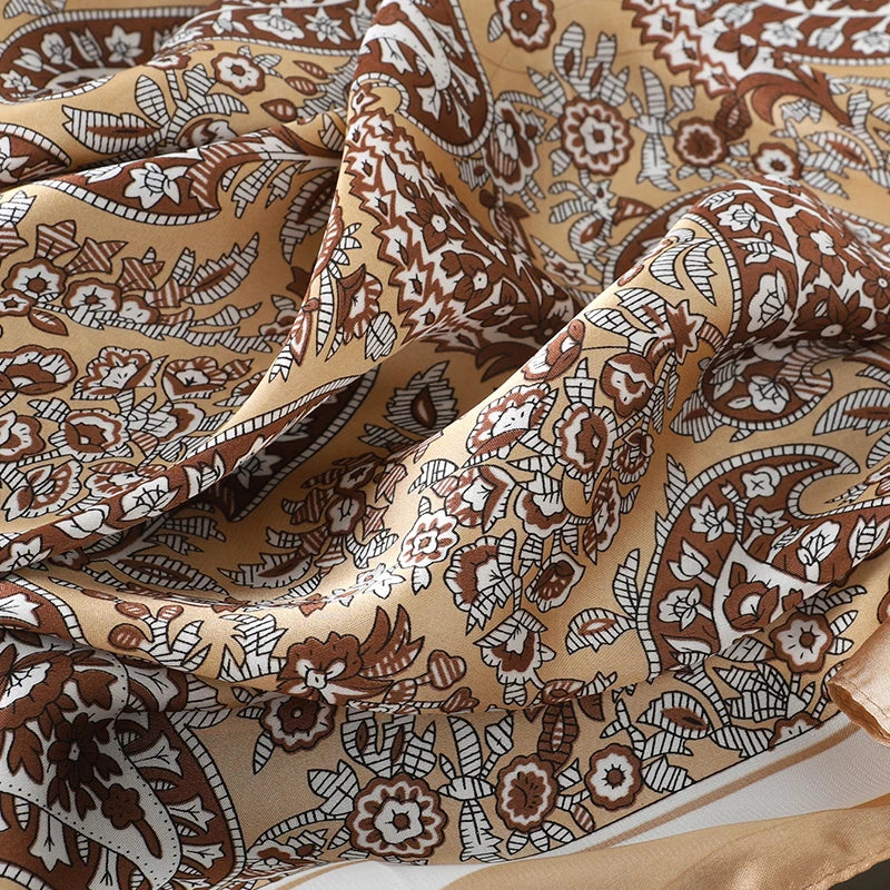 Lady Hair Dot Scarf Female Silk Square Scarves Head Wraps for Women Bandana Fashion Foulard Shawls Female Neckerchief Summer