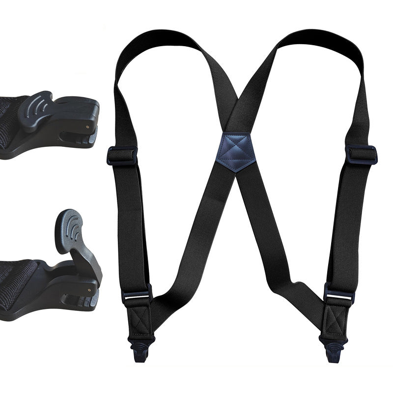 Suspenders for Men Work 3.8cm Wide 2 Plastic Clips Heavy Duty Big and Tall Trucker Suspenders Adjustable Elastic Trouser Braces
