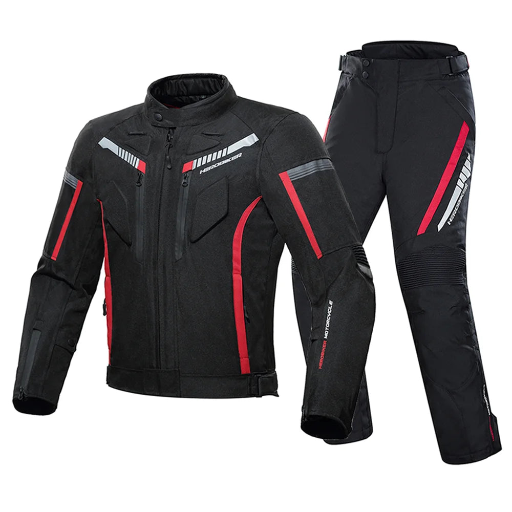 Motocross Jacket Motorcycle Jacket Pants Suit Waterproof Reflective Racing Jacket Men Biker Motorcycle Clothing Four Seasons