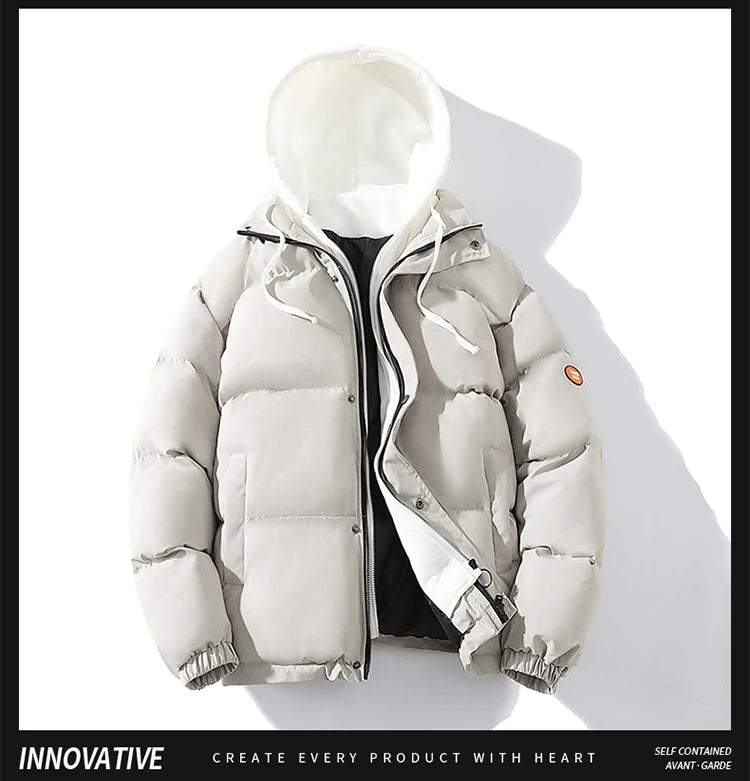 Outdoor Warm Snow Men's Long Coat Parkas Clothes New Fake Two-piece Cotton Jacket Men's Puffer Parka Winter Hooded Jacket