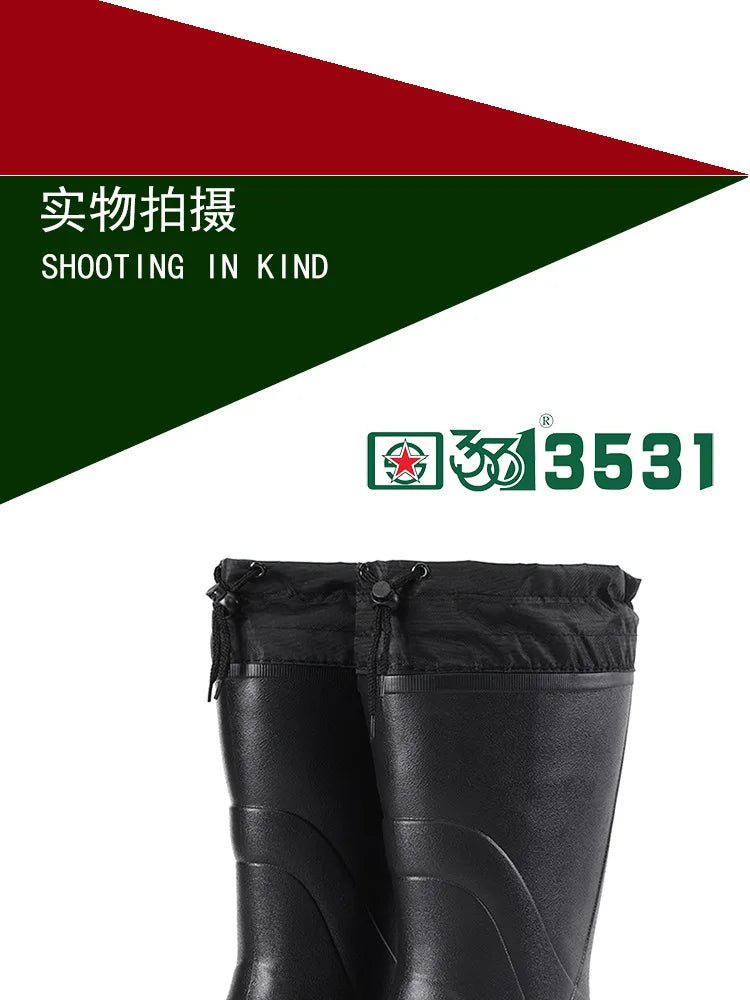 Winter Rain Shoes for Men EVA Non-slip Men Snow Boots Plush Warm Waterproof Shoes Comfortable Platform Men Work Shoes Plus Size