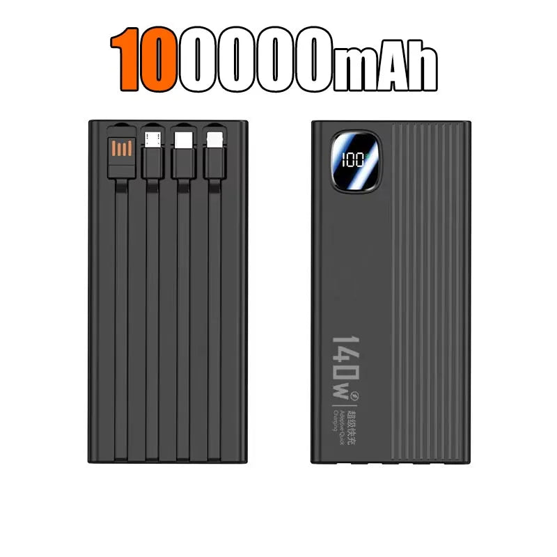 Oneplus 200000mAh Large Capacity Power Bank 140W Ultra-thin Fast Charging Built-in Power Bank Portable Fast Charging Power Bank