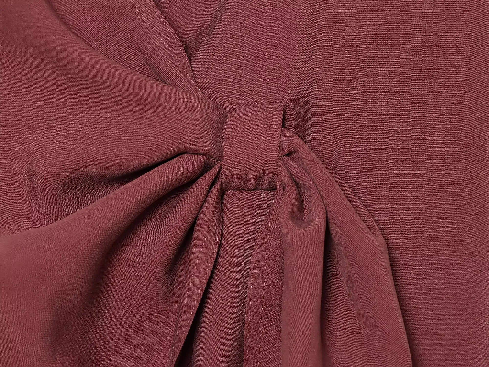 BSAY 2026 Women's Two Piece Set V-Neck Sleeveless Wrap Top With Bow Tie Elastic Waist Wide Leg Pants Elegant Solid Color Outfit