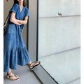 Retro Denim Dress Women's Summer Design Sense Fashion Loose Dress
