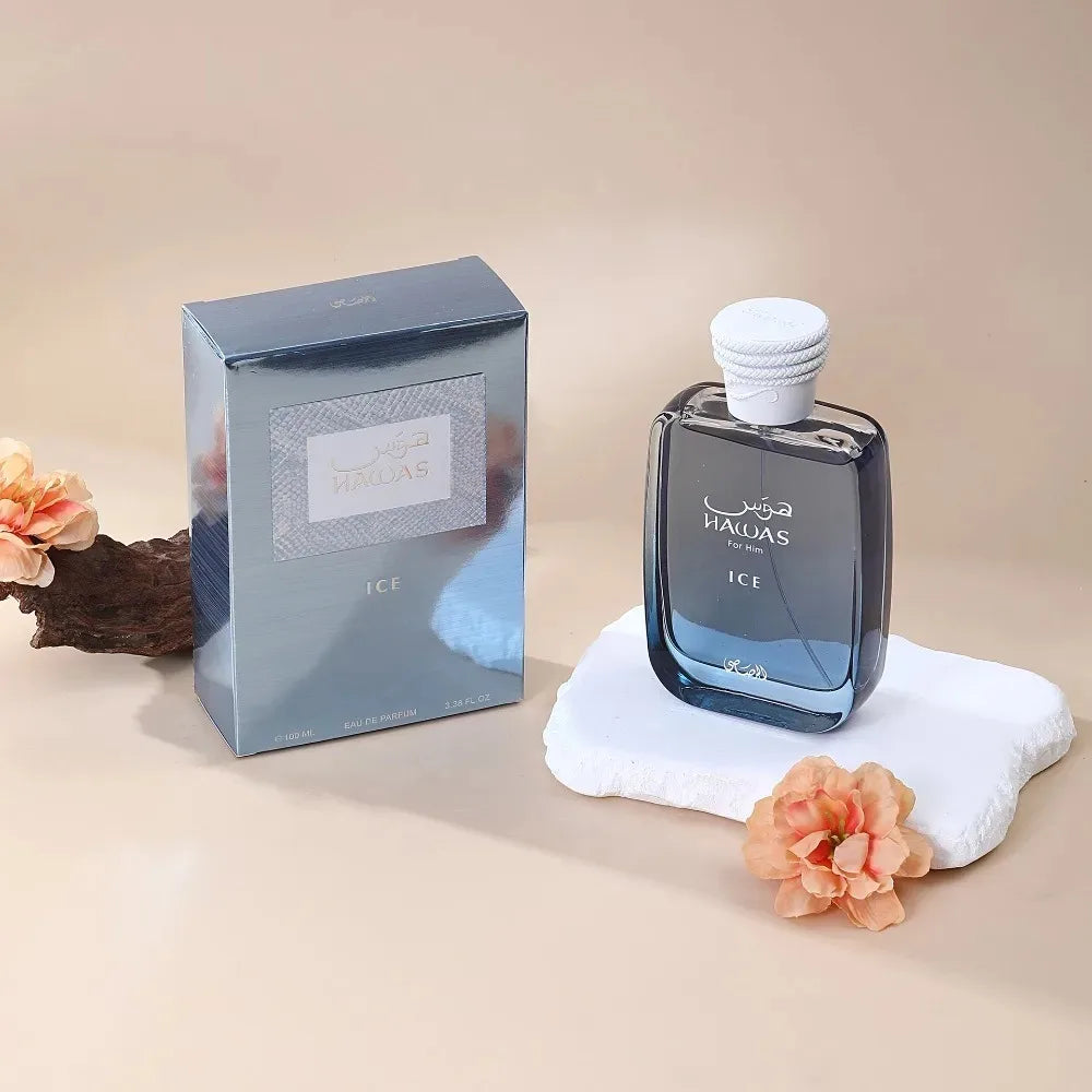 Premium Hawas Verde & Hawas Ice Eau De Parfum For Him Long Lasting Scent Fresh Aquatic Perfume Men Fragrance Luxurious Gift