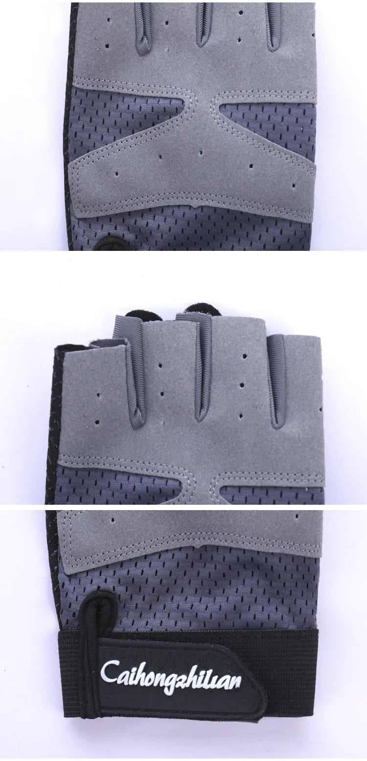 Cycling Fitness Gloves for Men Women Gym Motorcycle Summer Bicycle Fingerless Anti-slip Sports Weightlifting Breathable Gloves