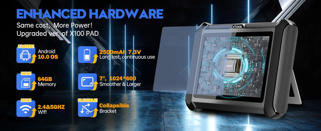 XTOOL X100 PADS V2.0 Key Programmer Automotive Scanner IMMO Read Write Chip All Key Lost OBD2 Diagnostic Tool With CANFD DOIP