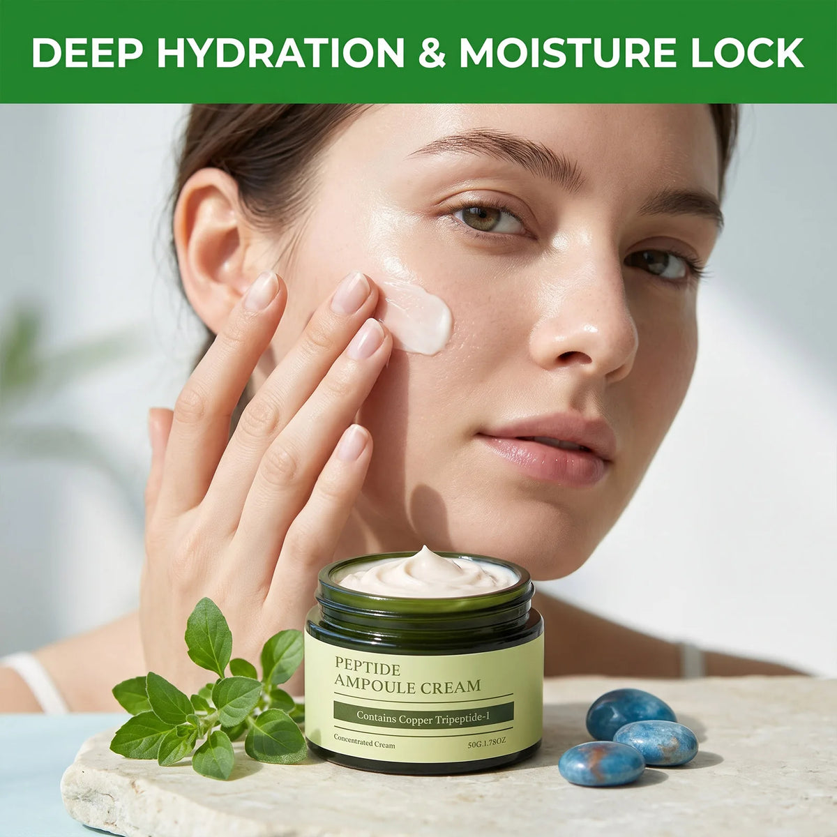 Copper Peptide Moisturizing Cream Nourishing Smooth Radiant Glow Hydrating Soft Silky Anti Aging Cream for Face Body Care