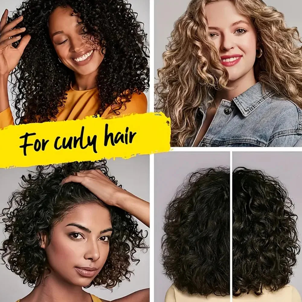 YOUNGCOME Black Castor Oil Curl Cream Non-stick Hydrates eliminates frizz, Hair-Smoothing Anti-Frizz Cream to Define 100ml new
