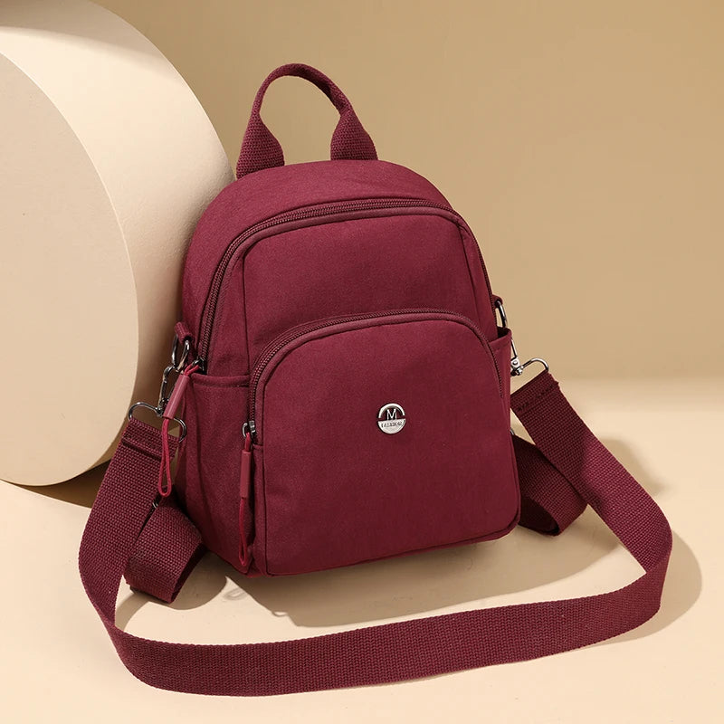 New Women Casual Travel Lightweight Small Backpack With Large Capacity Waterproof Cloth Shoulder Bag and High-end Feel for Girls