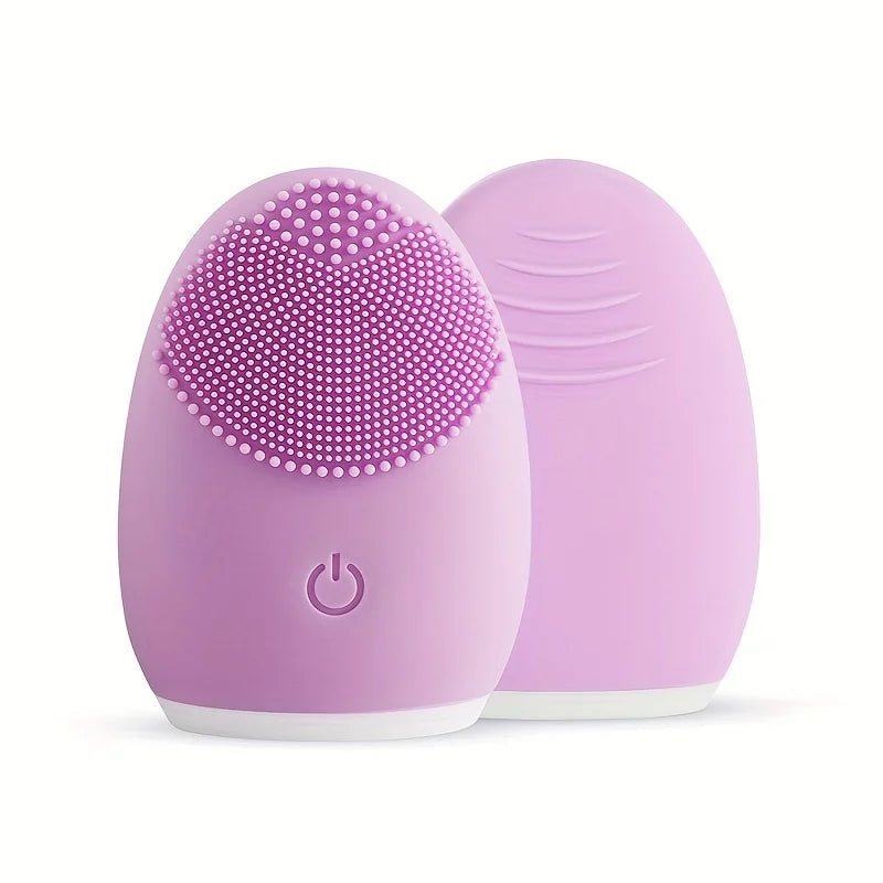 Electric Silicone Facial Cleanser Massager Skincare Massage Tool Beauty Machine Vibration Cleaning Of Pores Self Provided Batter