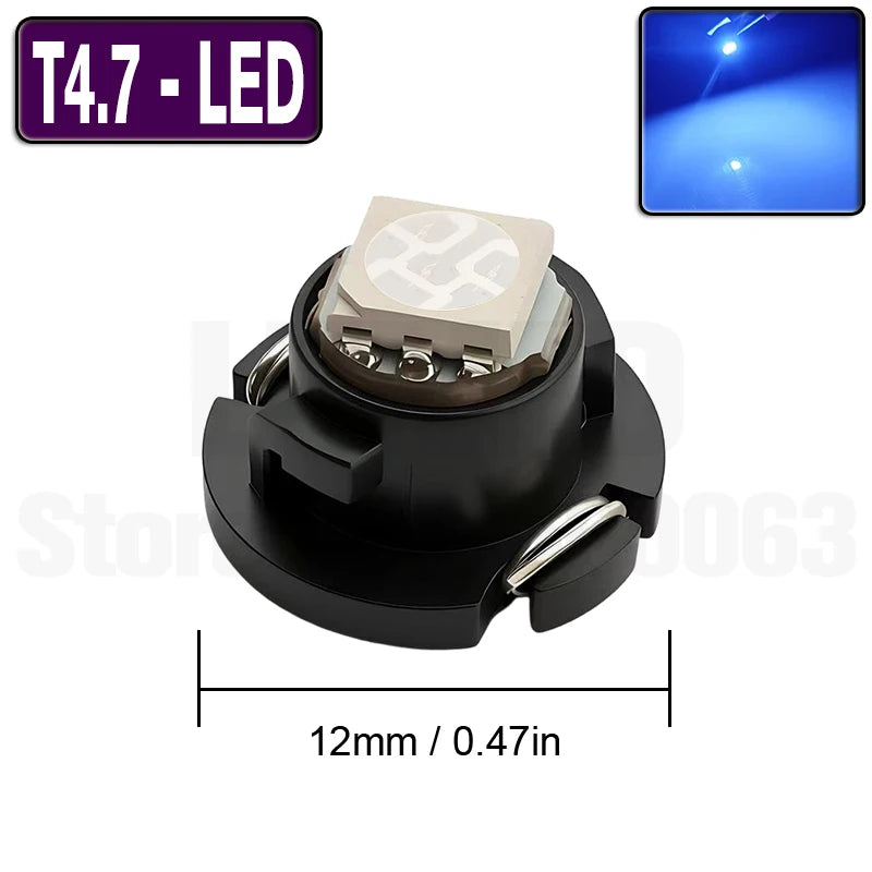 10pcs T3 T4.2 T4.7 T5 LED Car light Bulb Luces LED Para 1 LEDs 2835 5050 SMD Auto Interior Side light
