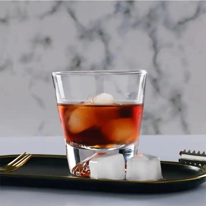 Transparent Snow Peak Tumbler,Fuji Mountain Whiskey Glass,Modern Whisky Drinking Glass，Luxury Scotch Glass,Artistic Rock Glass