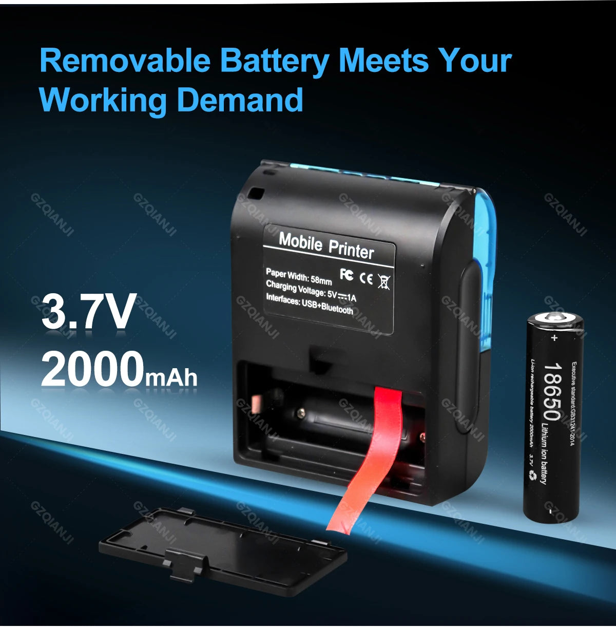 Mini Bluetooth Thermal Printer Wireless Protable 58mm Receipt Bill POS Printer Loyverse POS Free App on Android Small Business