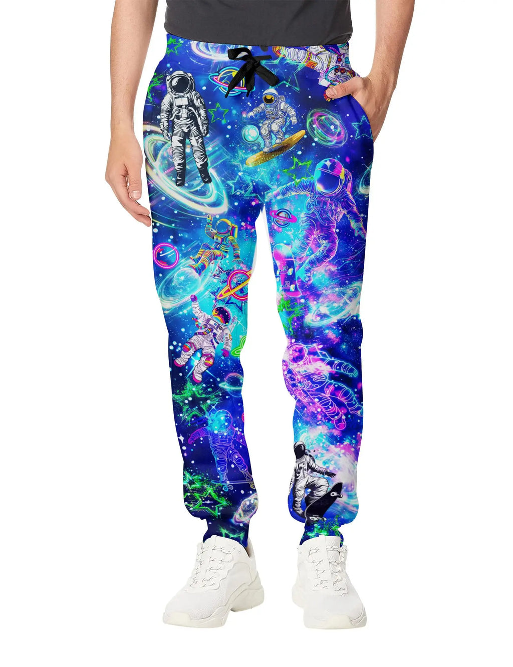 Men's Casual Jogging Pants Abstract Kitten Pizza Print Design Suitable for Outdoor Sweatpants Autumn and Winter Fashion