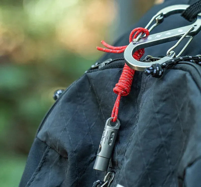 Boundless Voyage Titanium Whistle Emergency Survival Whistles with Lanyard Loud Coaches Training Sports Keychain Whistle