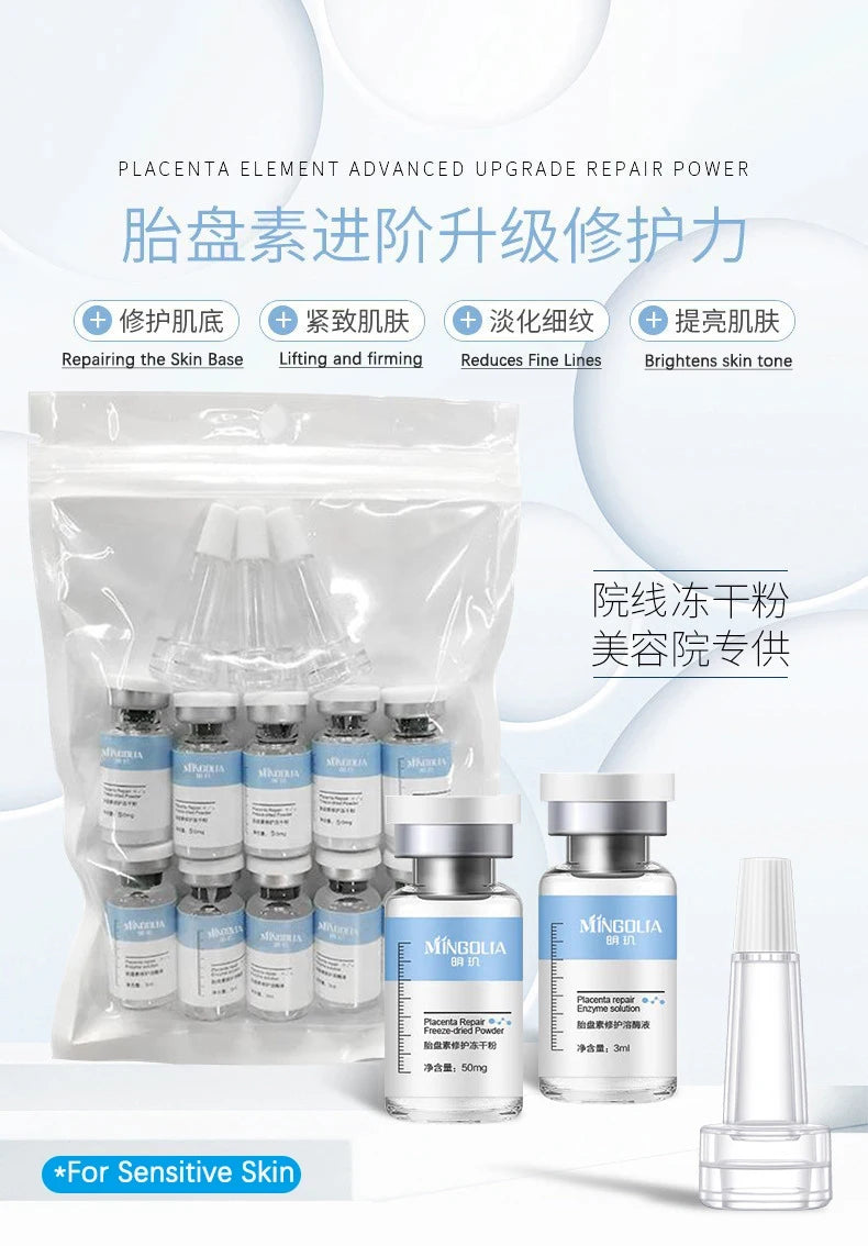 Facial Polypeptide Freeze-dried Powder Skin Booster 0.25mm Microneedle Serum Hydration Brightening Improve Elasticity Skin Care