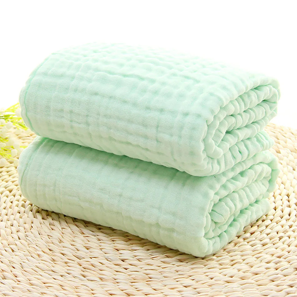 6 Layer Cotton Muslin Baby Blankets Thick Soft and Breathable Designed for Newborns Comfortable in Air Conditioned Environments