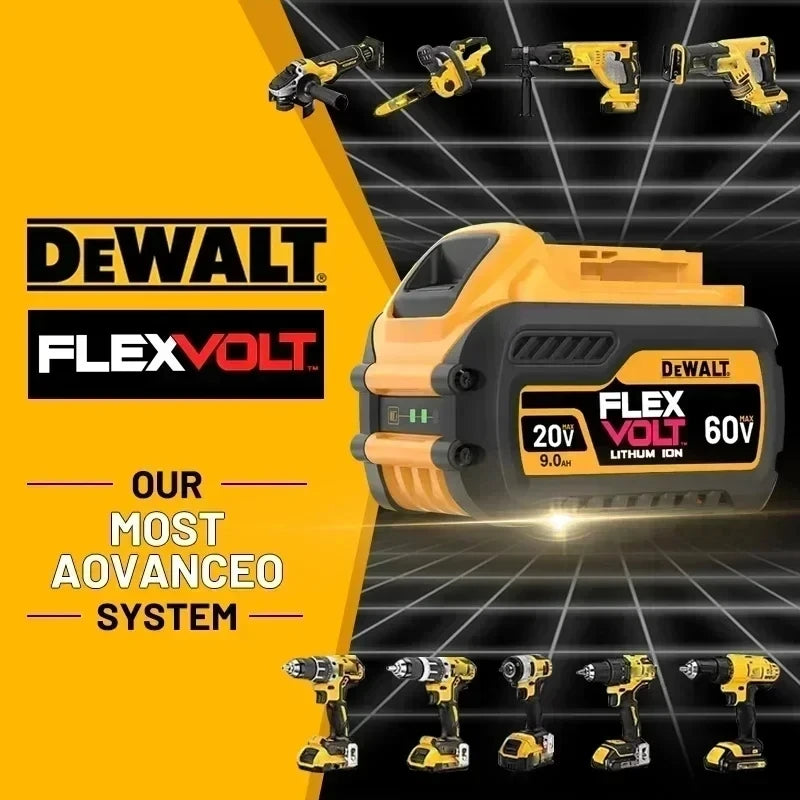 Original MAX Flexvolt DEWALT 20V 60V Battery, for DCB606 DCB205 DCB206 DCB609 Power Tool Battery, DEWALT 5AH 6AH 9AH Battery