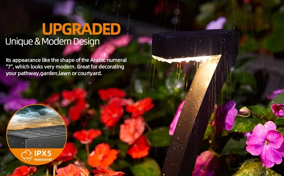 Solar Lights Outdoor Landscape Lighting Warm White Auto On/Off Waterproof for Yard Garden Patio Walkway Sidewalk Lawn Decor Lamp