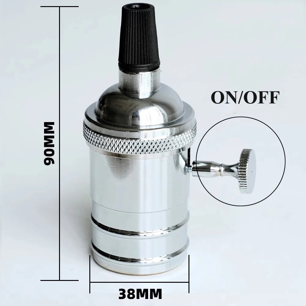 Lamp Holder Vintage Edison bulb E26 E27 Base Screw Bulb base Aluminum Light 110V 220V Socket Industrial Retro Pendant Lampholder