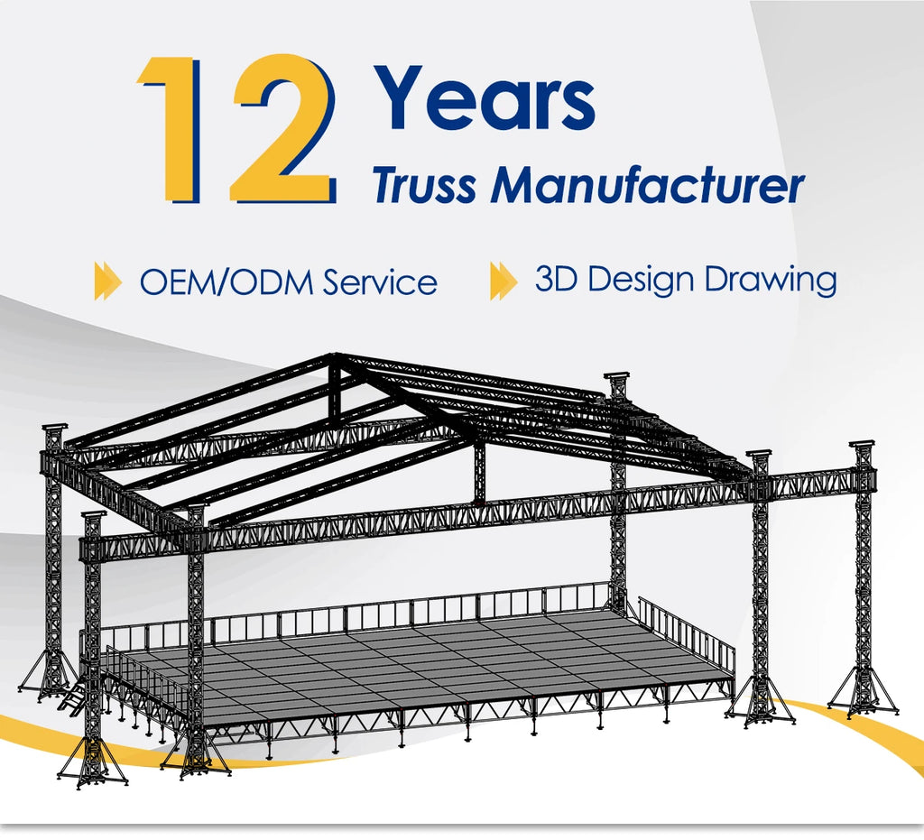 Aluminum Goal Post Truss System Customized LED Screen Speaker Lifting Tower for Shows Performances