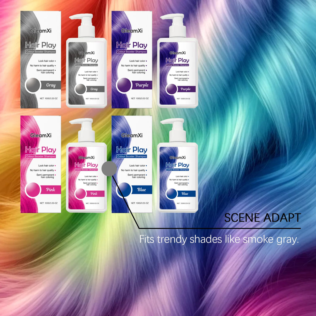 Color Booster Shampoo Lock Hair Color Enhance Semi-Permanent Colour Not Damaging Hair Non-irritating Scalp Hairdressing Shampoo